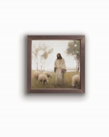 Jesus & Sheep Framed Art