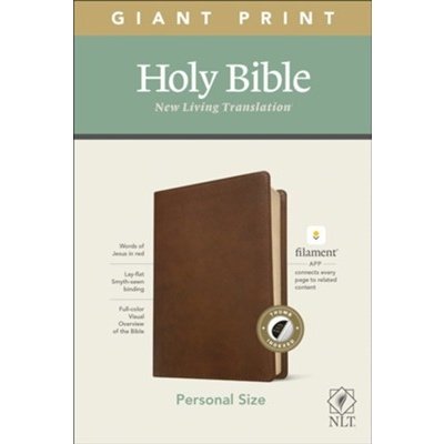 NLT Personal Size Giant Print Bible, Filament-Enabled Edition Brown with Thumb Index