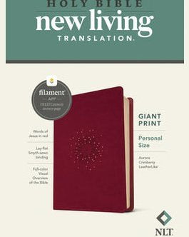 NLT Personal Size Giant Print Bible, Filament-Enabled Edition Cranberry