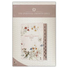 NLT Spiritual Growth Bible-soft leather-look, cream floral