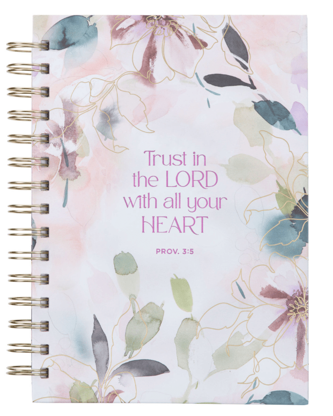 Journal Wirebound Purple Floral Trust In the Lord