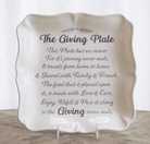 Giving Plate Square Platter White/Gray 11.5x11.5