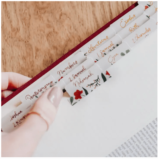 Rust Floral Bible Tabs