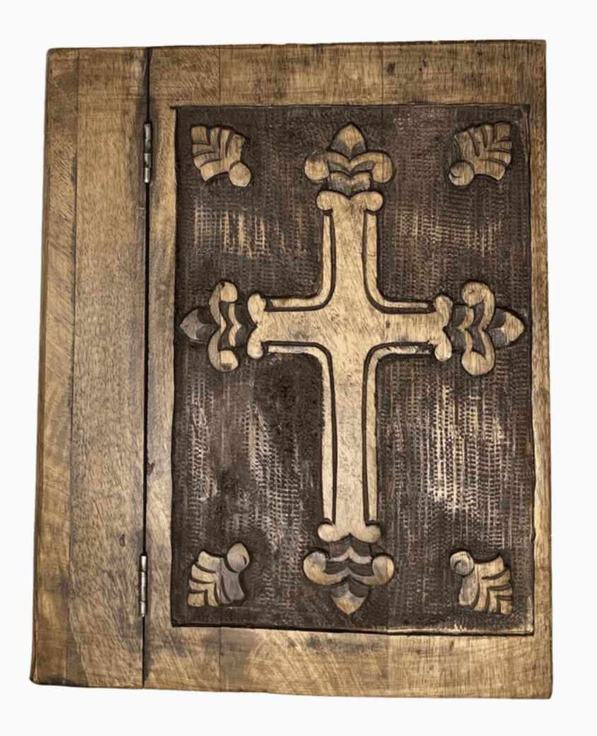 Resurrection Cross Hinged Book Box