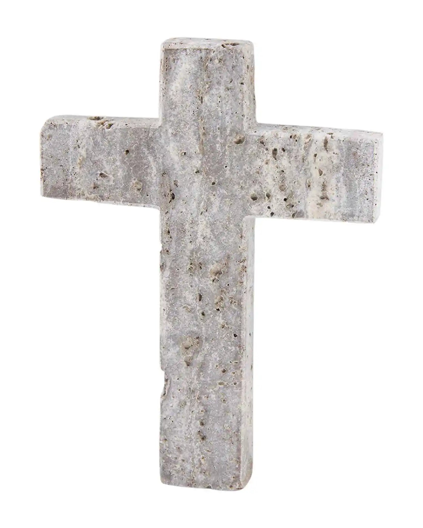 Gray Travertine Cross