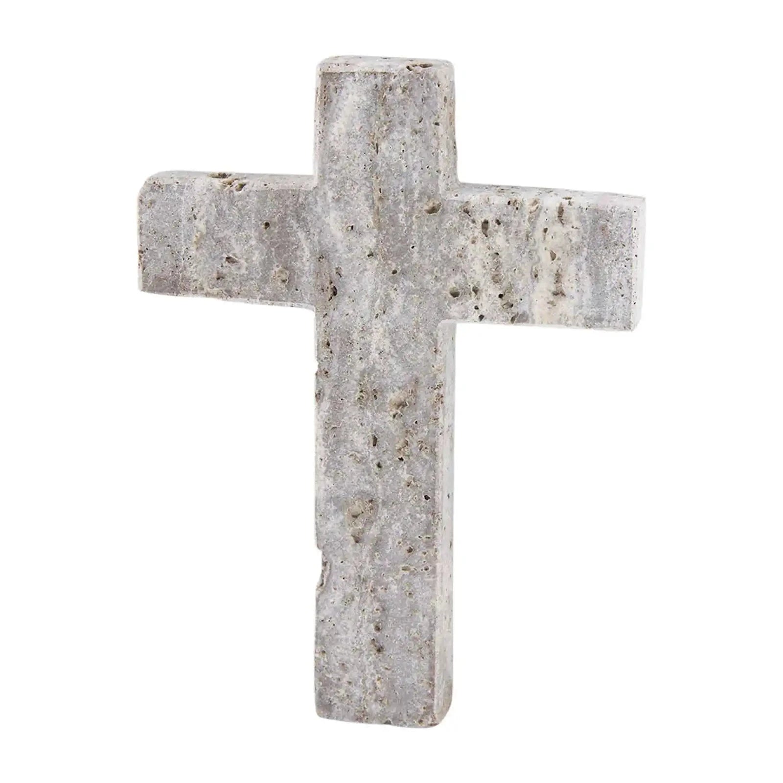 Gray Travertine Cross