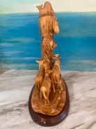 Jesus, The Good Shepherd Olivewood Statue