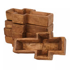 Wood 6" x 12" Home Decor Cross Bowl