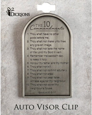 The 10 Commandments Auto Visor Clip