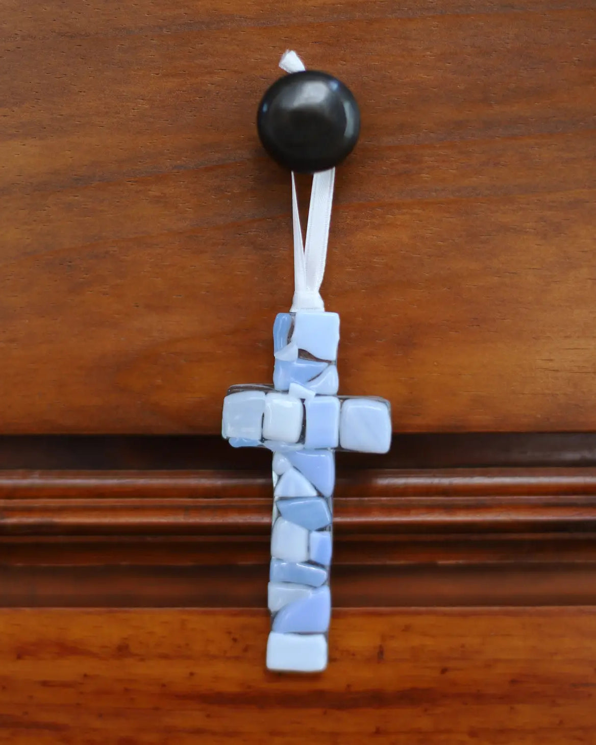 Baby Boy Gift: Handmade Mosaic Glass Cross 4485