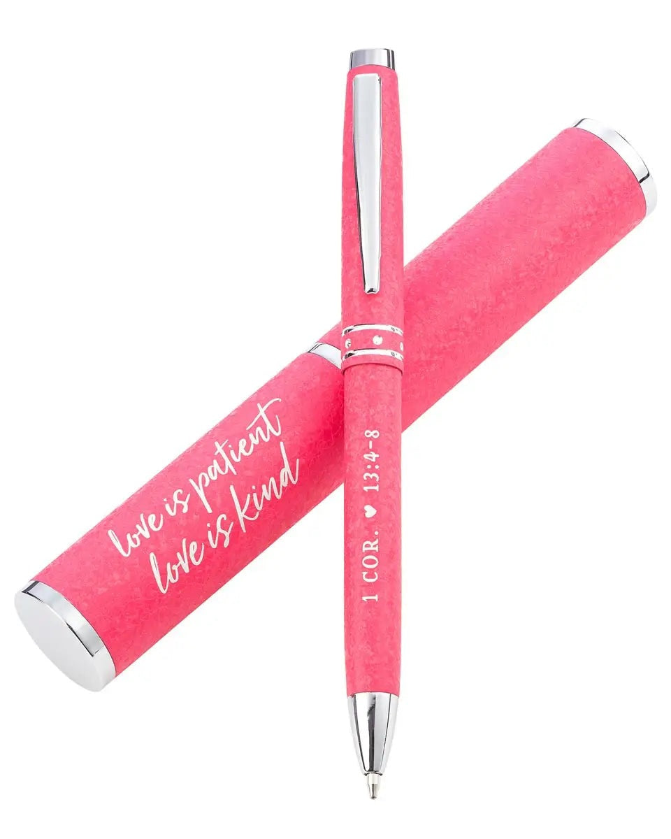 Pen In Case - Love Is Patient - Pink