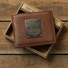 Blessed Is The Man Timber Spice Brown Genuine Leather Wallet - Jeremiah 17:7